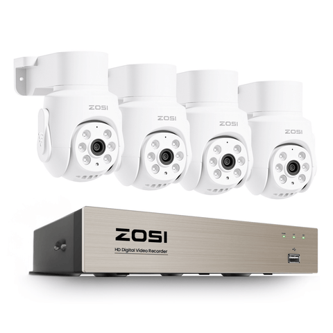 C280 2MP 8CH PTZ Security Camera System with Audio