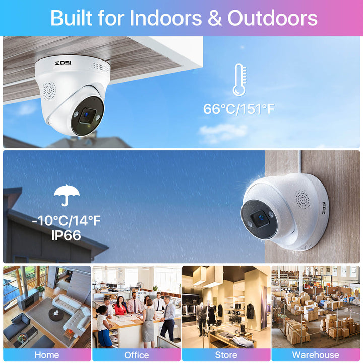 C225 4K Starlight PoE IP Camera + Optional Cloud/Local Storage Zosi