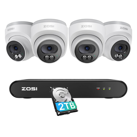 C220 4MP PoE Camera System + 5MP 8-Channel PoE NVR + 2TB Hard Drive