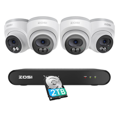 C220 4MP PoE Camera System + 5MP 8-Channel PoE NVR + 2TB Hard Drive