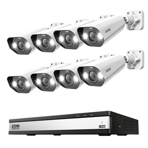 C182 4K PoE Security Camera System + 16CH NVR with 4TB Hard Drive