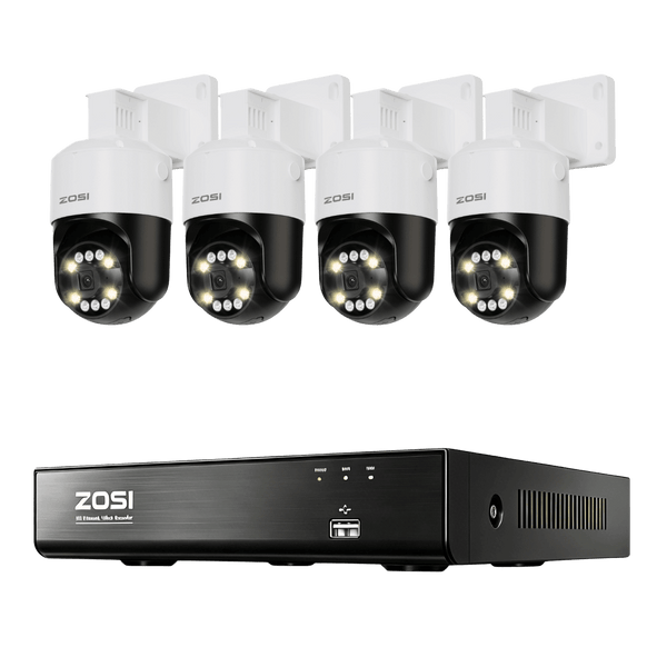 C296B 4K PTZ PoE Security Camera System + 4K 8CH NVR with 2TB Hard Drive