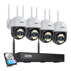 C289 3MP Pan-Tilt Security Camera System + 1TB/2TB Hard Drive Zosi