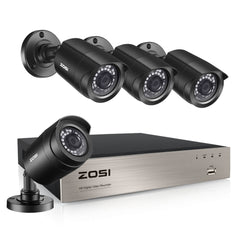 C106 1080P 8 Channel Wired DVR System + Optional 2TB Drive Zosi