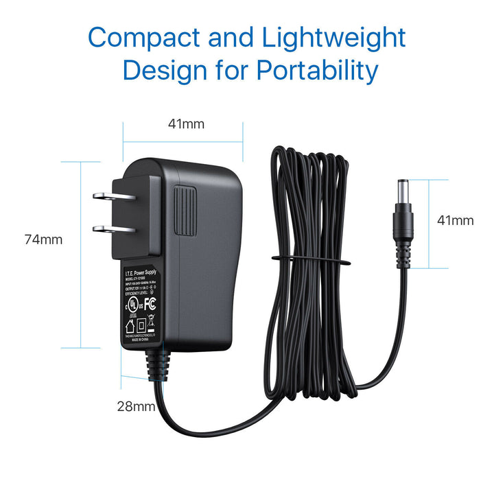 12V 1A /2A /3A Power Adapter, AC 100-240V to DC 12 Volt Transformer, 1 Meter 3.28 Feet Cord Zosi