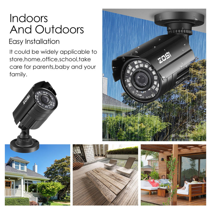 C211 2pack/4pack 1080P Bullet Security Cameras + 60ft BNC (ZG2112B) Zosi