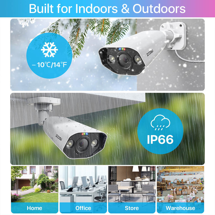 C182 5MP PoE IP Security Camera + Optional Cloud/Local Storage Zosi